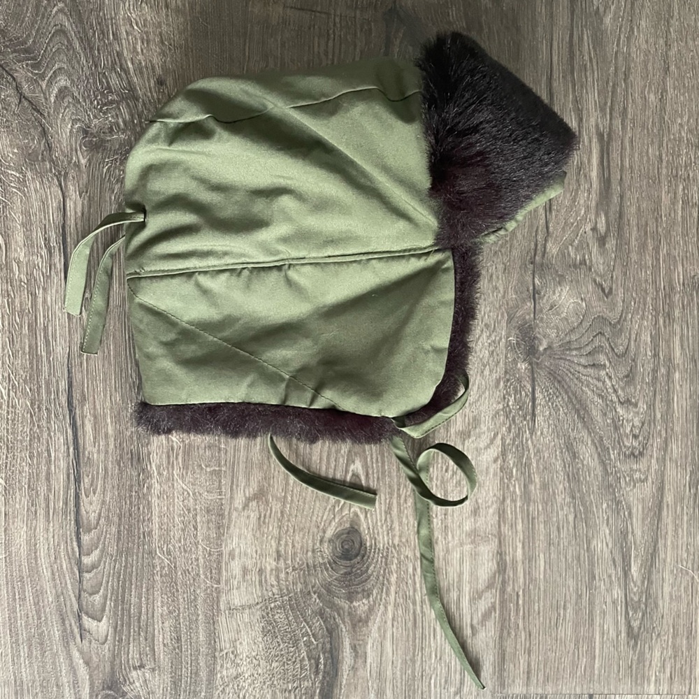 Browning Green and Black Fur-Lined Hat